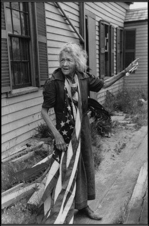 CAPE COD, Mass.—“This woman explained to me that the flagpole over her door was broken, but ‘on such a day as this, one keeps one’s flag on one’s heart.’ I felt in her a touch of the strength and robustness of the early American pioneers.”—Henri Cartier-Bresson, Independence Day, 1947. © Henri Cartier-Bresson / Magnum Photos