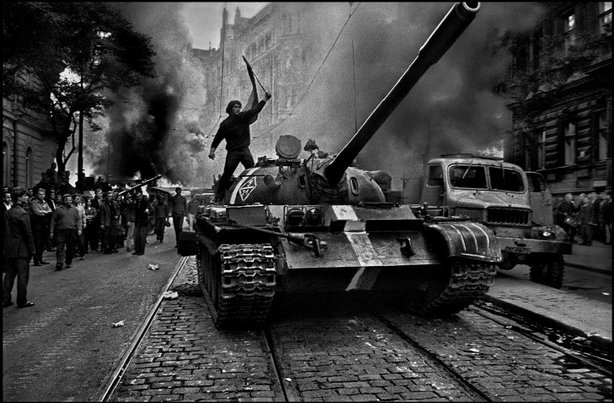 PRAGUE, Czechoslovakia—Warsaw Pact tanks invade Prague, August 1968. © Josef Koudelka / Magnum Photos