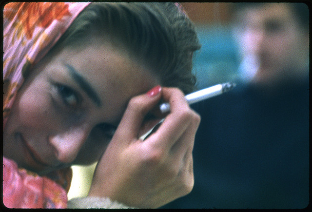Pink Scarf, Cigarette, Tom Palumbo, Paris 1962