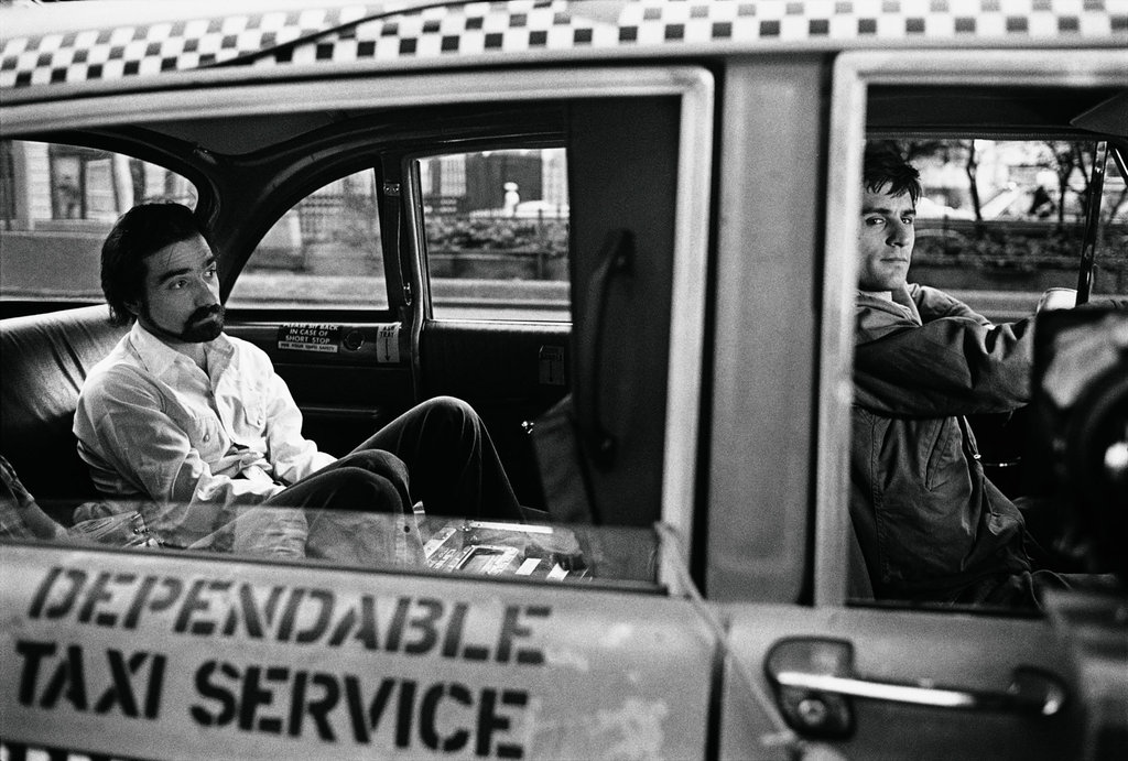 Martin Scorsese, Robert De Niro, Taxi Driver, 1976 © Steve Schaprio